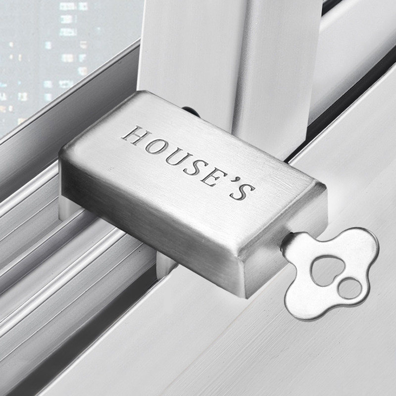 窗户锁儿童安全锁扣推拉门锁塑钢铝合金门窗纱窗限位器神器防盗锁