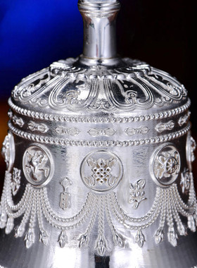 九股杵铃铛999纯银供具民族风