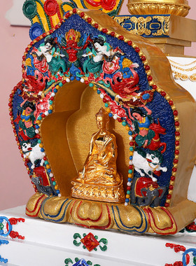 藏式纯铜贴金手工彩绘51公分