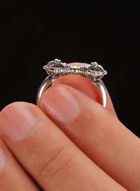 S925纯银藏式戒指情侣项链吊坠