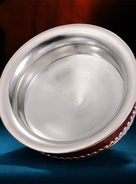 佛家供奉银碗S99纯银藏式民族风