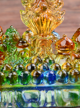 藏式古法琉璃百宝座密宗法器家用