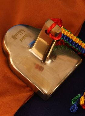 西藏黄铜白度母款随身擦擦模像泥复制工具清图案家用客厅摆件金色