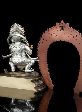 藏式二臂马哈嘎啦全铜尼泊尔