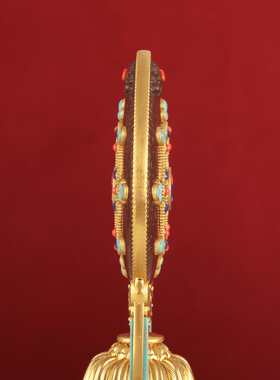 用品纯铜宝石转家用摆件