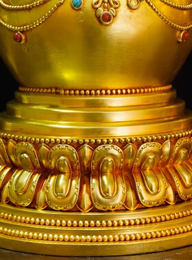 藏传纯铜舍利塔鎏金十一寸噶当塔