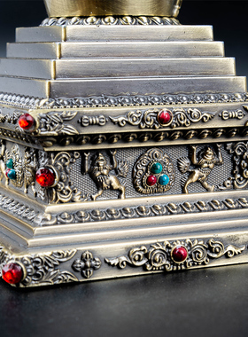 精美雕花菩提塔藏传舍利塔法器摆件供奉平安佛塔