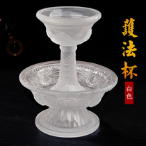 Tibetan utensils are shipped in batches crystal glass eight auspicious protector cups tantric ritual utensils white
