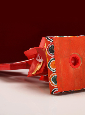 黑愤怒朵玛实木质护法朵玛藏式彩绘尼泊工艺食子供酥油花家用摆件