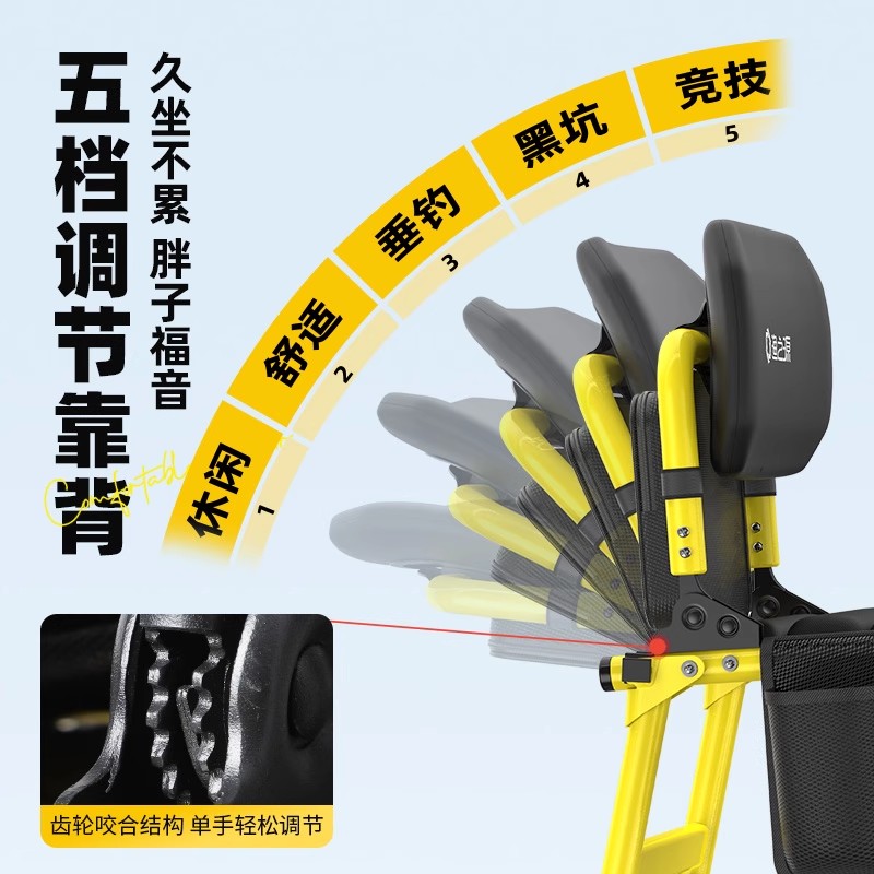 渔之源U型超轻骑士椅AK钓椅户外便携可折叠多功能野钓专用小钓椅 - 图0