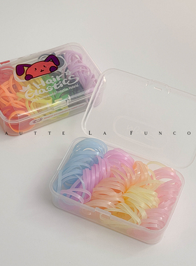 FUNCOCO｜年末清仓~彩虹色儿童橡皮筋皮套灯笼马尾辫优惠券扎辫子