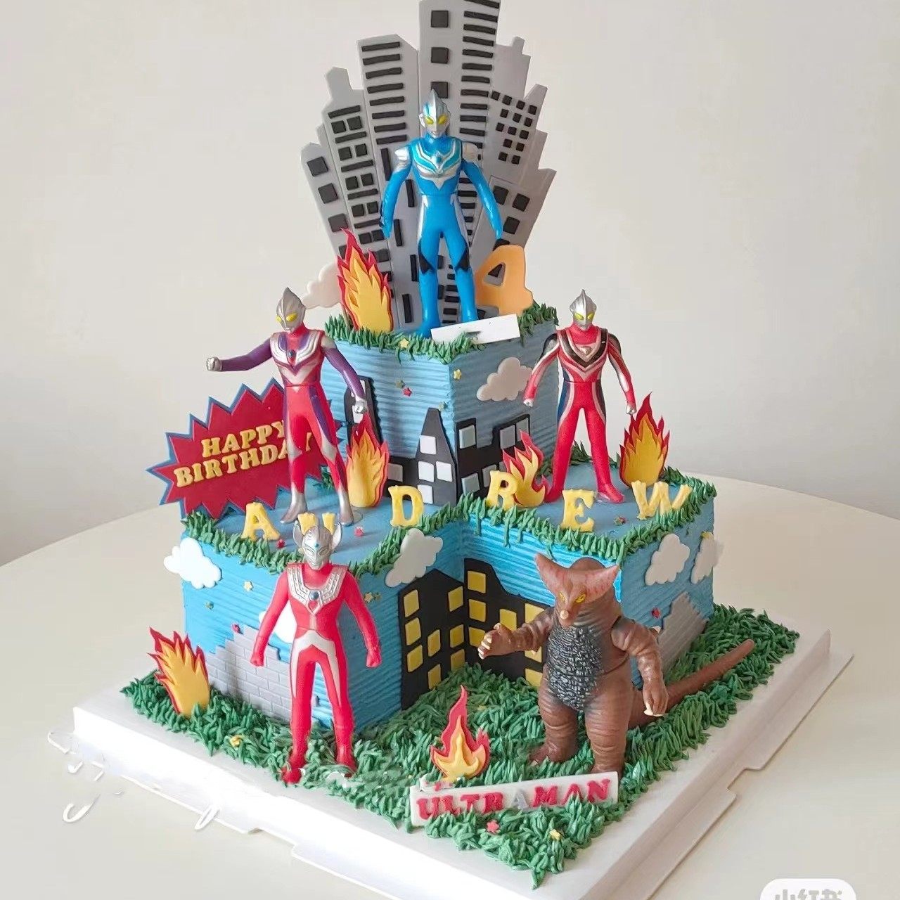 上海赛罗迪迦泽塔奥特曼打怪兽儿童男孩生日蛋糕十周上海广州深圳,淘宝优惠券,粉丝福利购,淘宝优惠卷