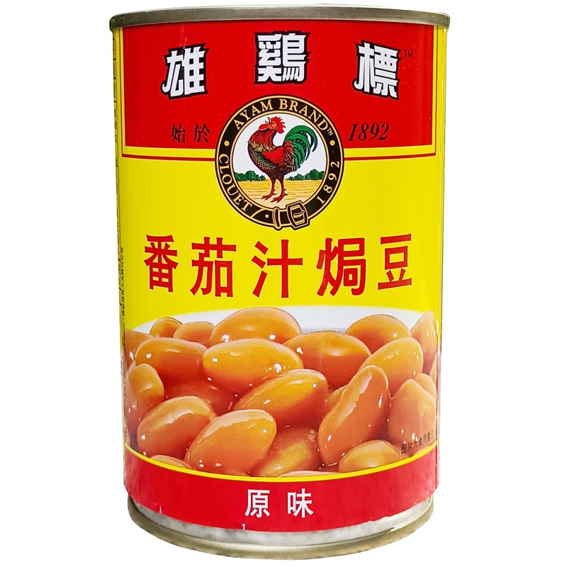 雄鸡标番茄汁焗豆425g低脂即食速食美食Ayam Brand Baked Beans-图3