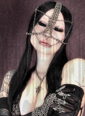 IIIMIII暗黑镂刻十字架项链