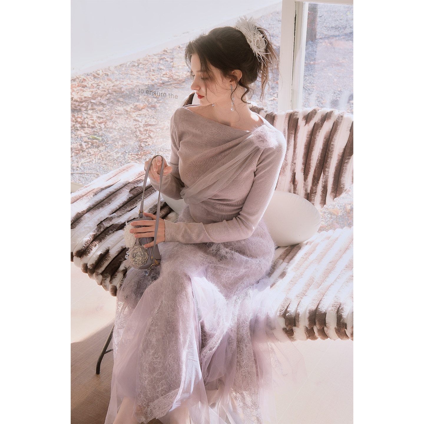 彼得潘大叔《忆沐棉》法式浪漫网纱设计上衣高级设计感半裙套装,淘宝优惠券,粉丝福利购,淘宝优惠卷