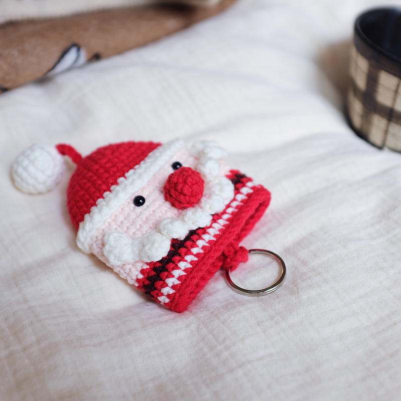 有间布谷林手工钩织毛线钥匙包圣诞节圣诞老人圣诞树卡通钥匙扣,淘宝优惠券,粉丝福利购,淘宝优惠卷