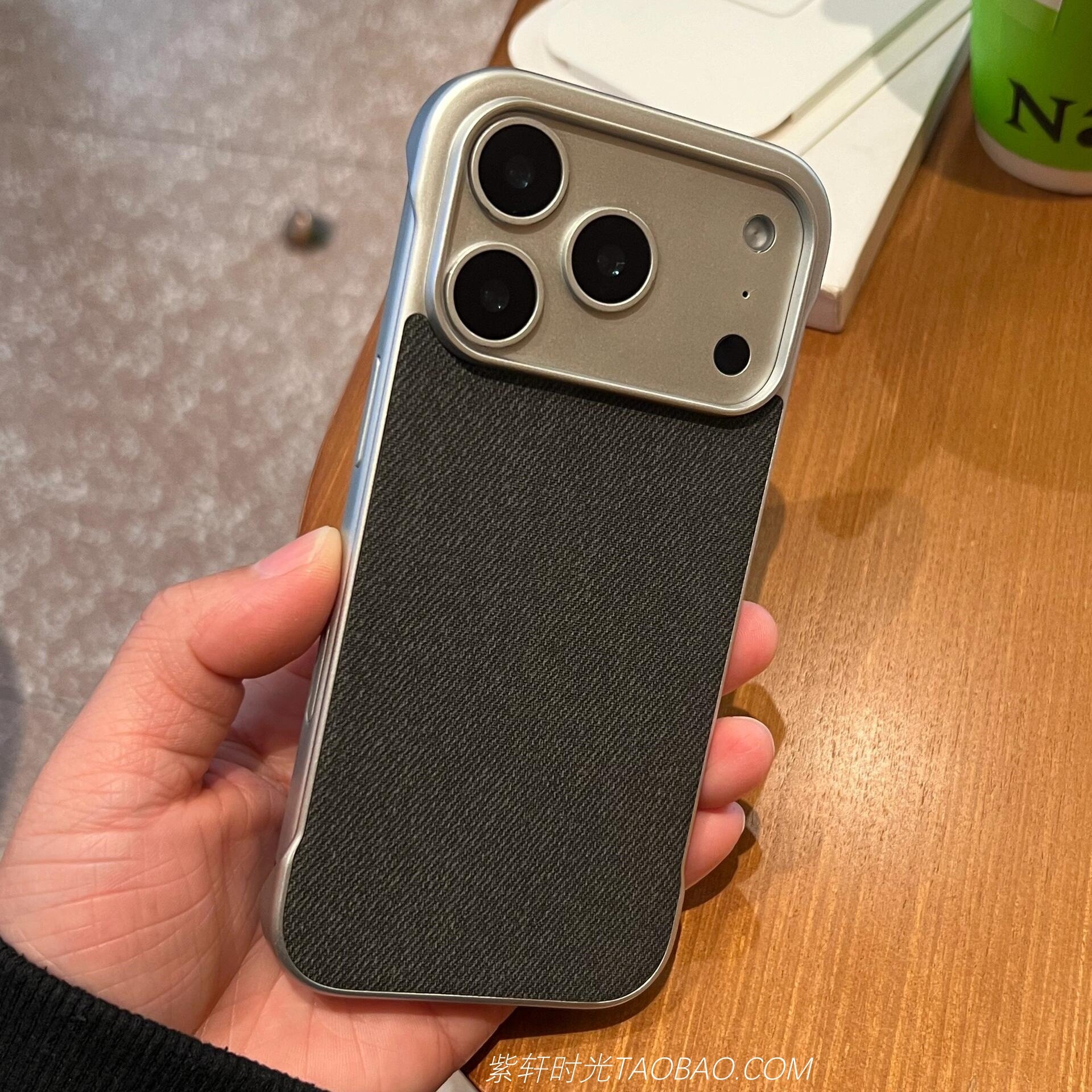 亚毛麻无边框文艺复古蓝色感适用苹果17pro手机壳17promax磁吸iPhone16promax无线充电15pro超薄14半包13散热,淘宝优惠券,粉丝福利购,淘宝优惠卷