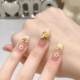 Spring Field Flower Little Bee Customized Three-dimensional Sticker High-value French Simple Wearable Customized Long Nails