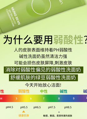 beplain碧菲音氨基酸绿豆洗面奶
