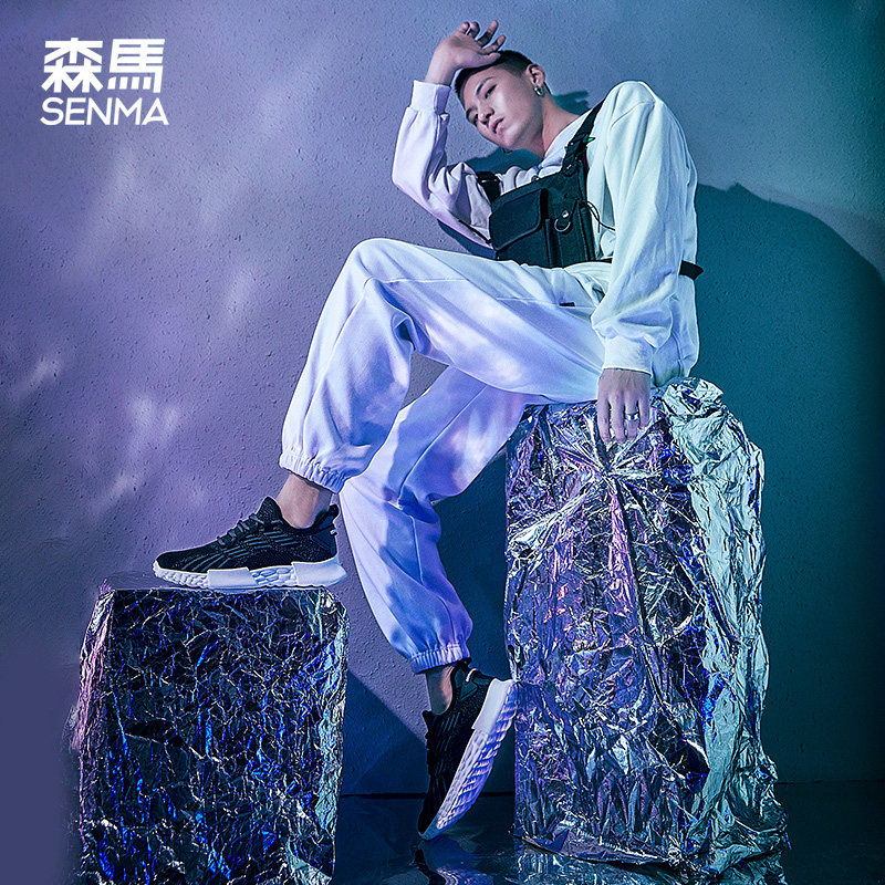 森马飞织男2023年新款百搭夏季椰子 SENMA森马鞋类时尚休闲鞋