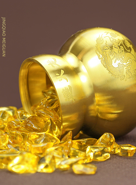 黄铜避火龙葫芦瓶摆件厨房在西北