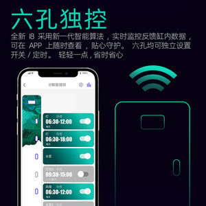 吉印水草专用智能插排wifi手机app远程控制计量定时器防溅水插座