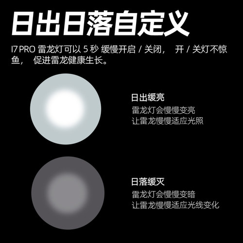 吉印i7pro雷龙鱼专用灯专业定时调光灯led防水日出日落潜水雷龙灯 - 图3