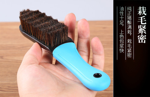 文玩刷子波浪型硬猪鬃毛刷大小金刚菩提橄榄核桃保养清理工具套装 - 图0