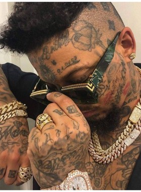 欧美墨镜大框太阳镜百搭复古方形