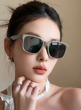 高级色系复古色猫眼方形显瘦墨镜