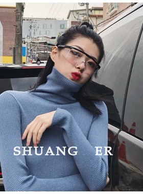 街拍墨镜防护眼睛风沙透明骑行