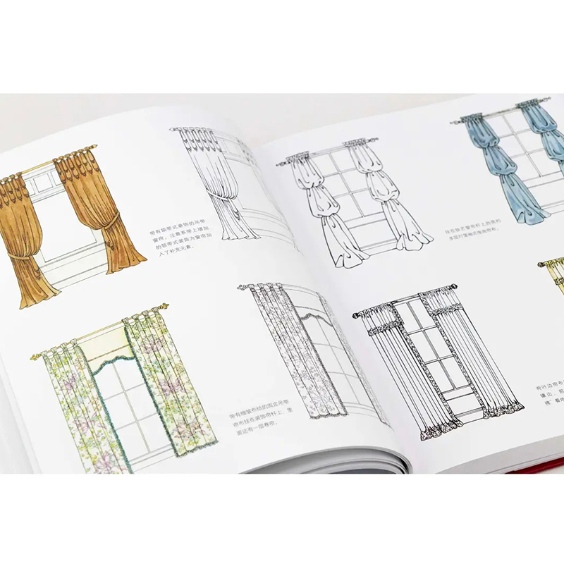 套装2册】现代窗帘设计教程+窗饰设计手册 家居装修设计室内设计效果图 家装大全入门 自学软装搭配设计书家居风格家具装潢窗帘