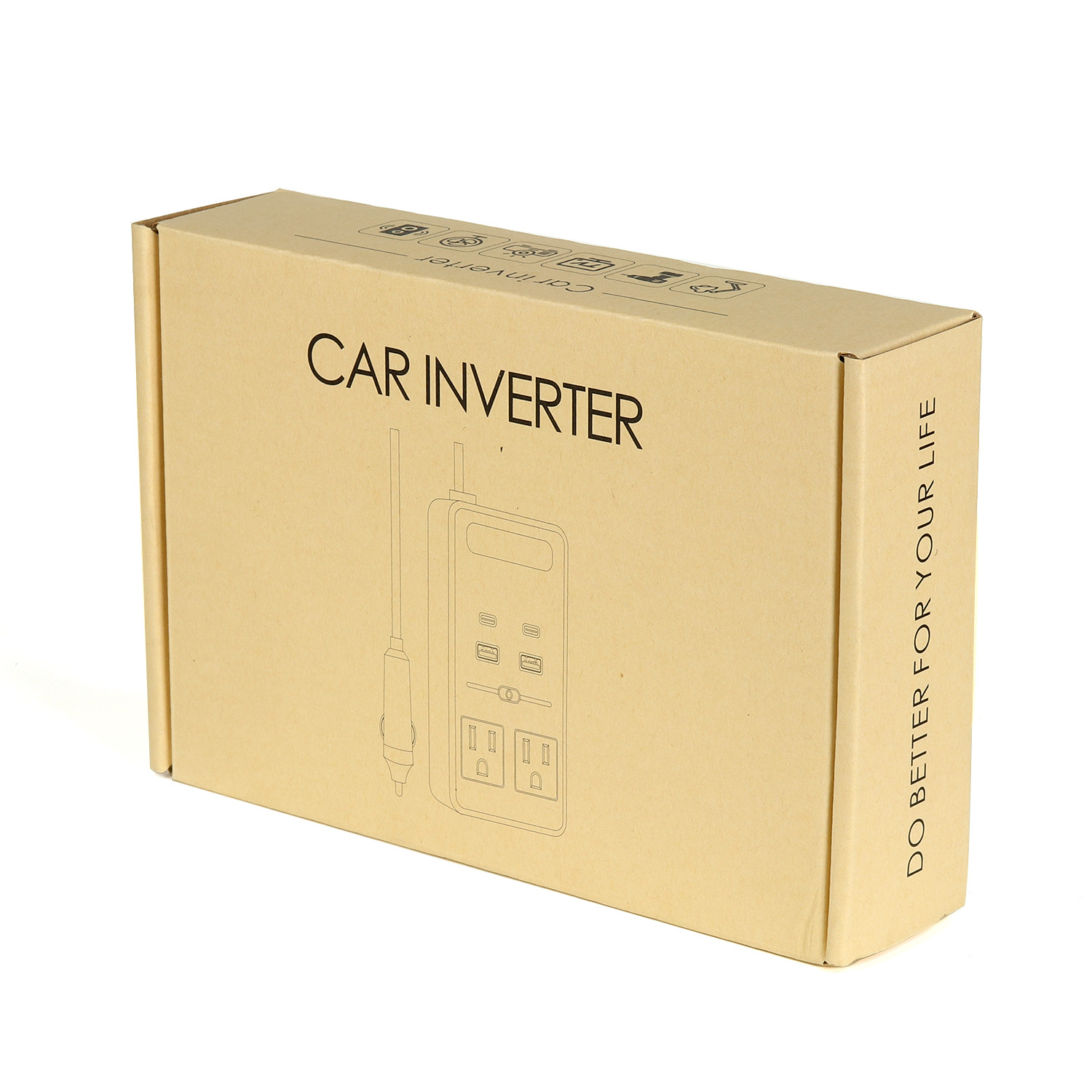 跨境热销数显200W车载逆变器DC12V转AC110V汽车点烟器转换器美规 - 图2