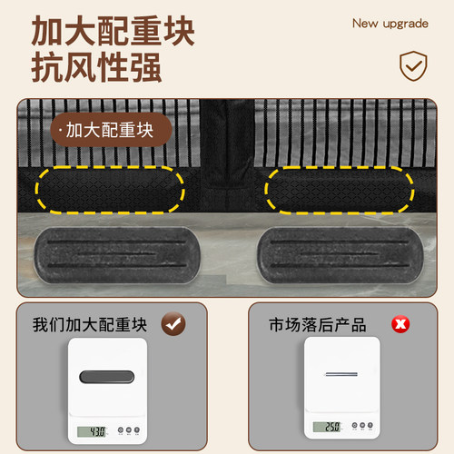 定制夏季魔术贴防蚊门帘订制磁性纱门帘防蚊夏静音纱窗沙门定做 - 图3