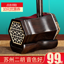 Suzhou Erhu Musical Instrument Red Wood Adult Children Playing Beginners Black Sandalwood Manufacturers Direct Marketing Hu Qin