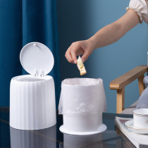 Creative cute wastebasket table Rubbish Bins Tabletop bins Home Living room Plastic Small Number of Covered Mini Table