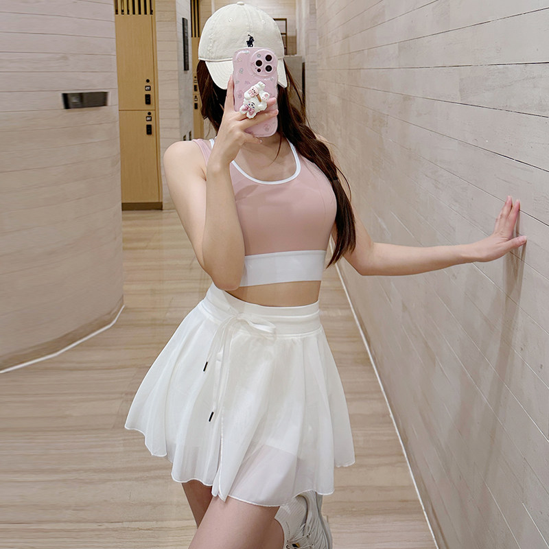 瑜伽短裙女高腰防走光专业透气健身网球裙羽毛球白色运动半身裙,淘宝优惠券,粉丝福利购,淘宝优惠卷