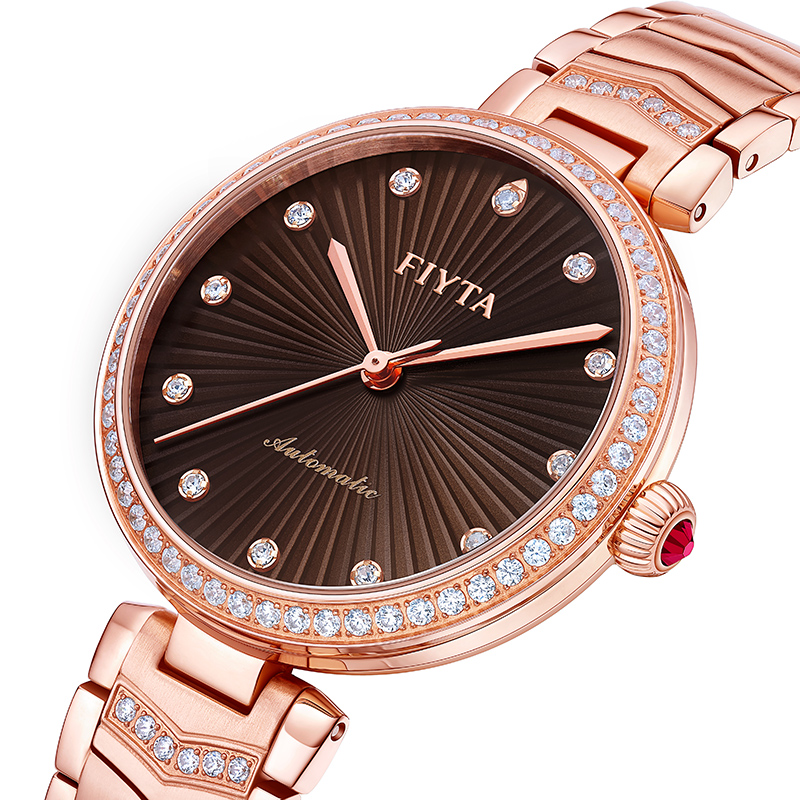 专柜高圆圆同款心弦飞亚达女表镶钻防水自动机械女士手表LA869009 - 图0