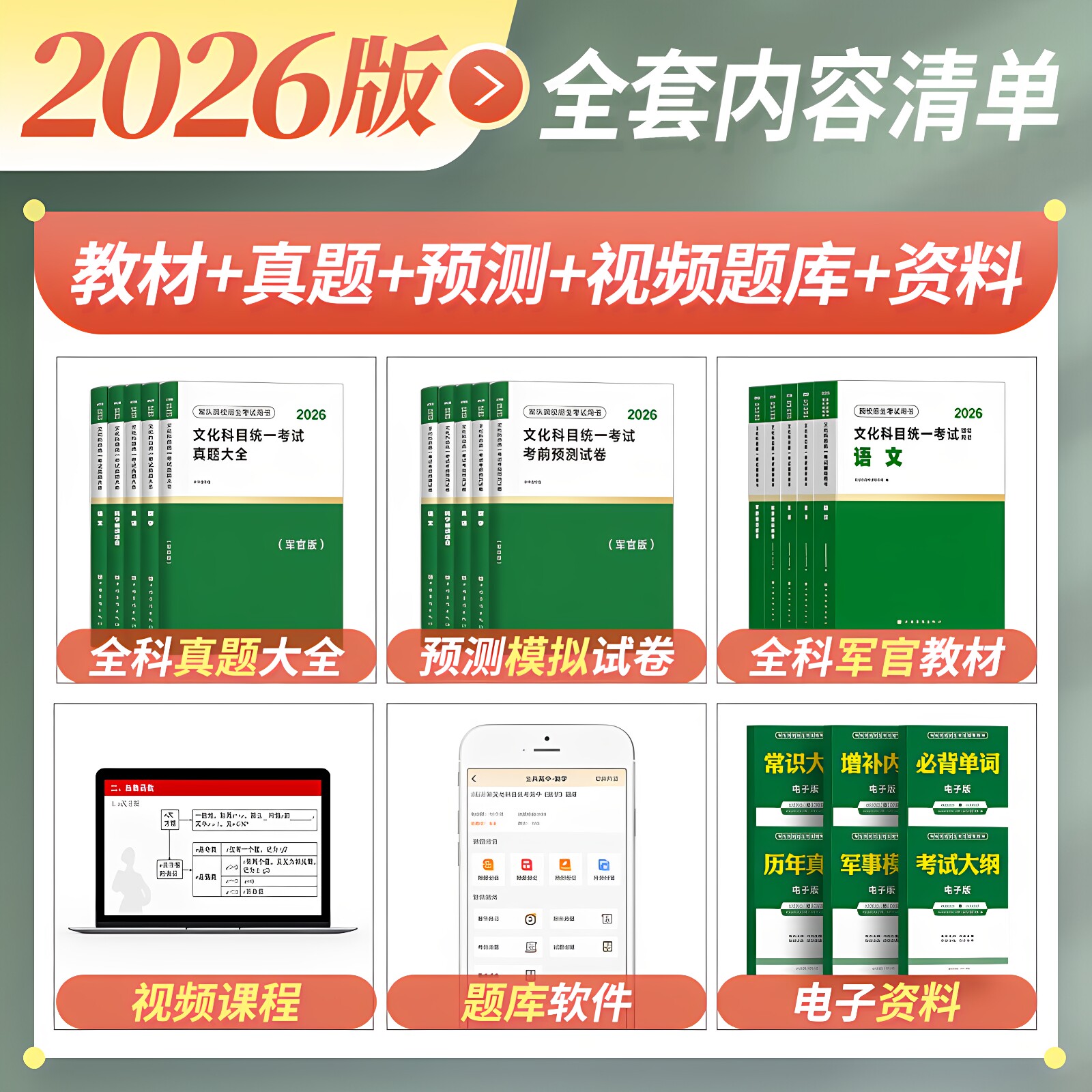 军考复习资料备考2027年军官考军校士官学校考试教材真题卷模拟试卷必刷题部队军队军士士兵考学书军政知识综合官方专升本提干2026