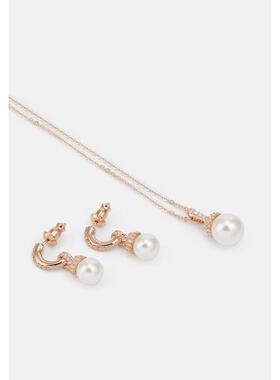 海外代购Swarovski/施华洛世奇女士项链龙虾扣玫瑰金色仿珍珠