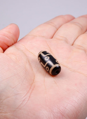 西藏九眼天珠玛瑙配饰腰珠单颗圆珠天然手链项链吊坠顶珠隔珠文玩