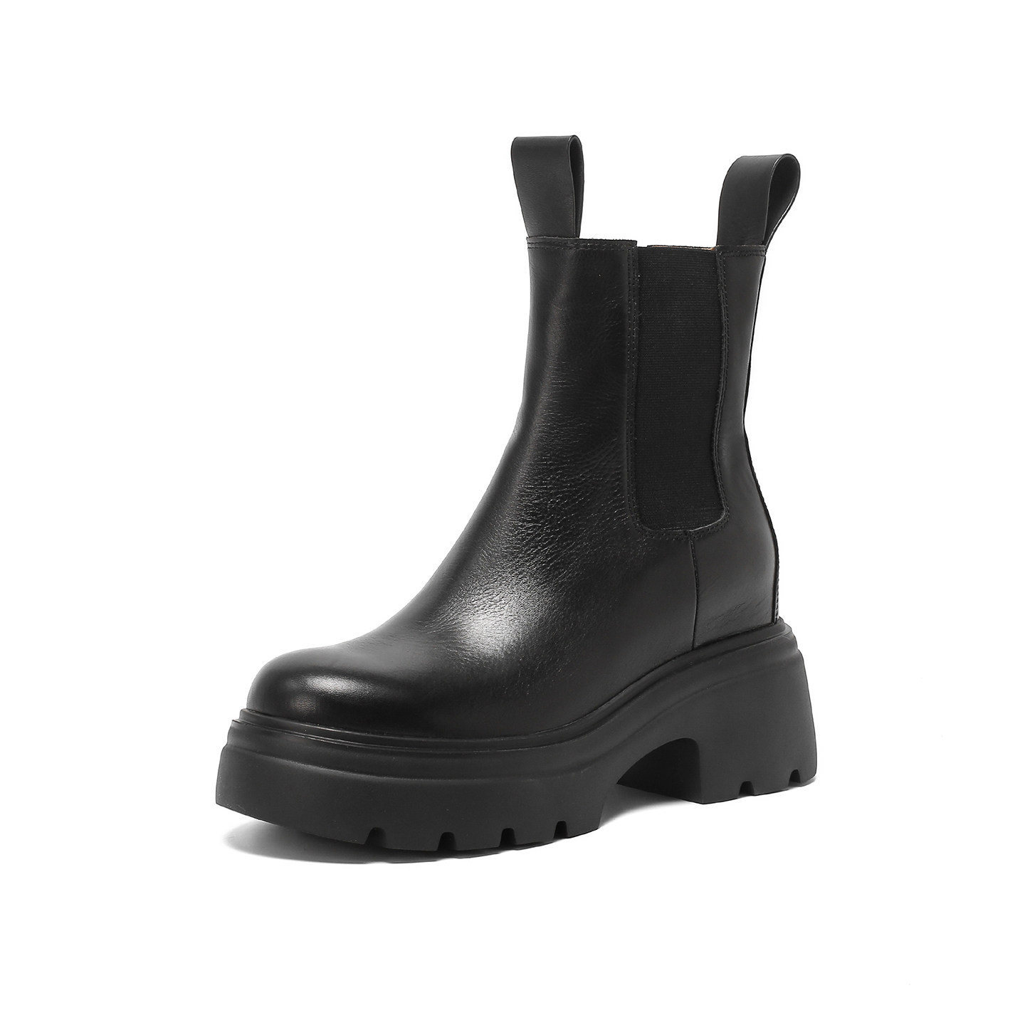 厚底增高8.5cm真皮马丁靴女小码313233显瘦烟筒靴时尚切尔西短靴,淘宝优惠券,粉丝福利购,淘宝优惠卷