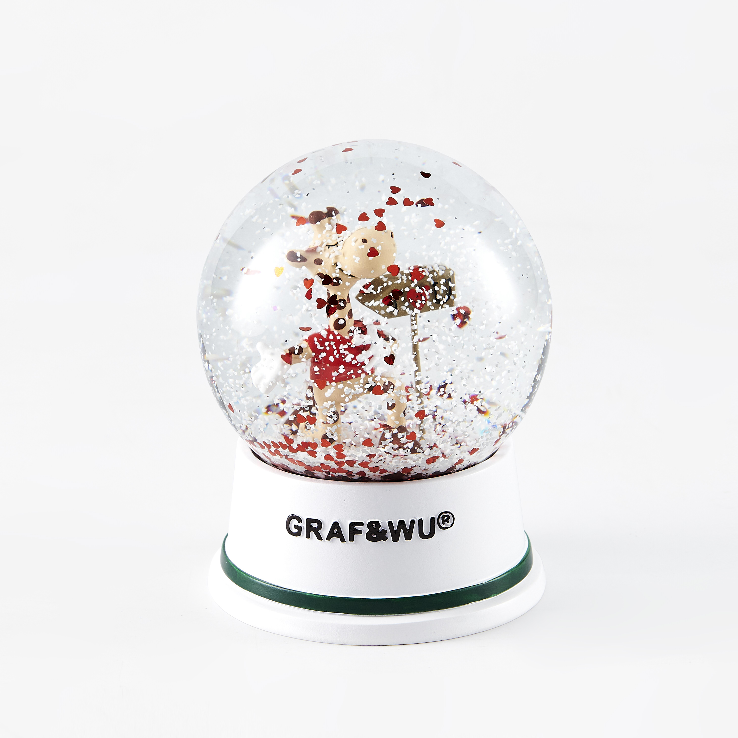 GRAF原创品牌SnowDome情人节礼品收藏限量长颈鹿可爱鬼天使水晶球 - 图3