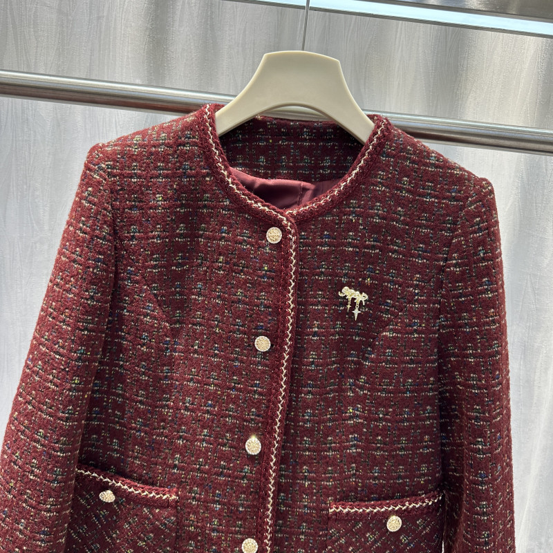 2026春季新款时尚气质减龄妈妈装小香风百搭休闲羊毛外套女26A-07,淘宝优惠券,粉丝福利购,淘宝优惠卷