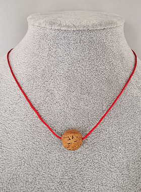 无棉麻天然桃核绳情侣款桃核项链