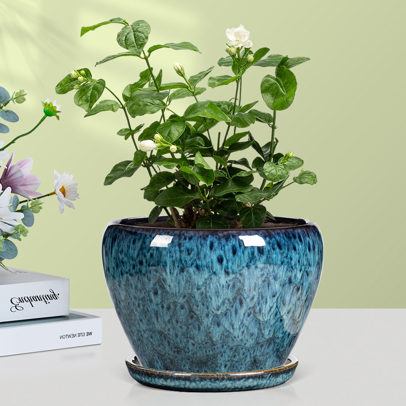 陶瓷花盆带托盘创意简约家用个性大号清仓家用绿植绿萝多肉育苗盆,淘宝优惠券,粉丝福利购,淘宝优惠卷