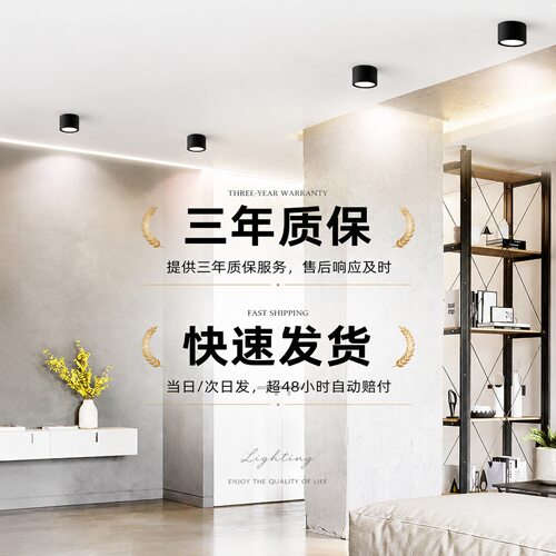 led明装筒灯 厚料高显色 圆形4寸15W 6寸免打孔 店铺商用展厅酒店 - 图3