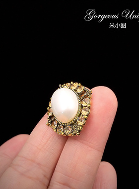 米小图复古奢华珍珠小胸针女高级感领扣纯色西装毛衣领口配饰2176