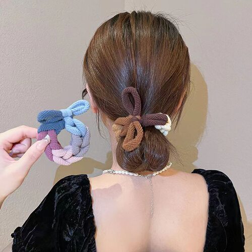 韩式发圈女生头绳2025新款高端皮筋扎马尾高弹力耐用发绳皮套头饰 - 图1
