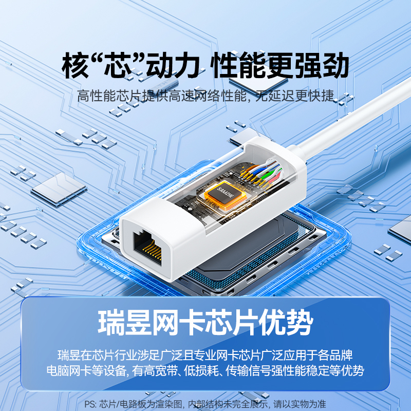 山泽usb转网口网线转接口rj45笔记本电脑typec有线转换器外接千兆网卡宽带网络以太网口适配转换器台式机-图1